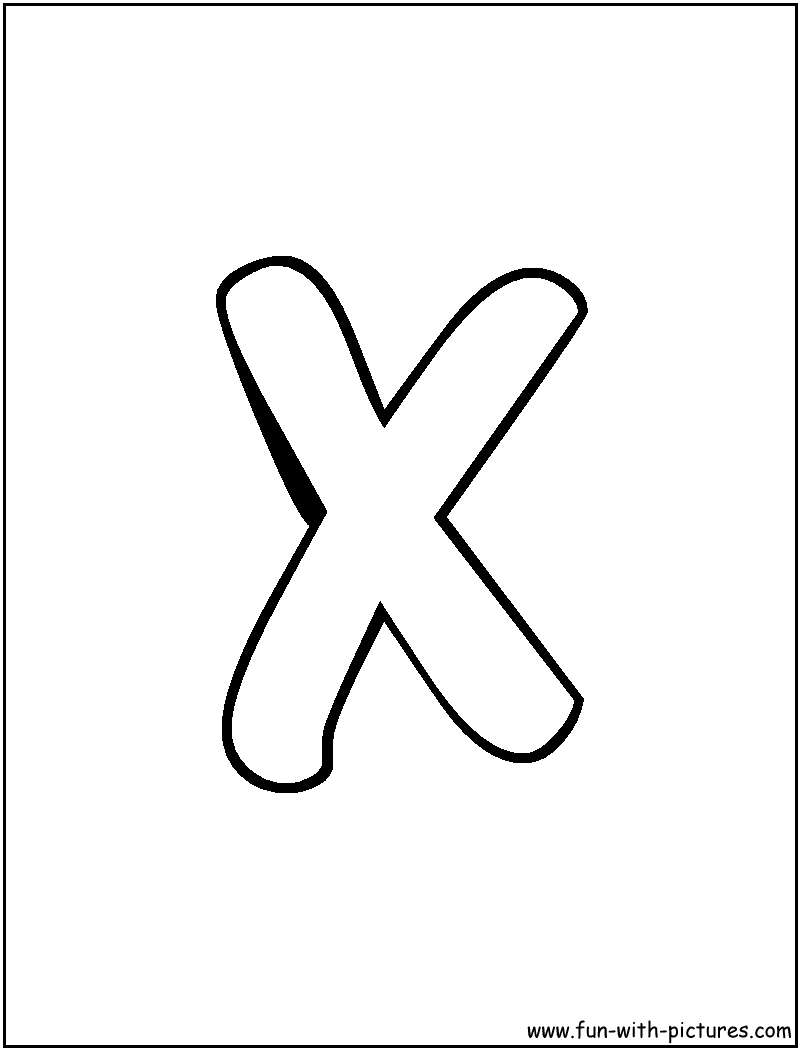 800x1050 Quick Letter X Coloring Pages Page
