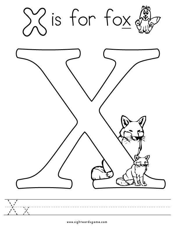 612x790 X Coloring Pages