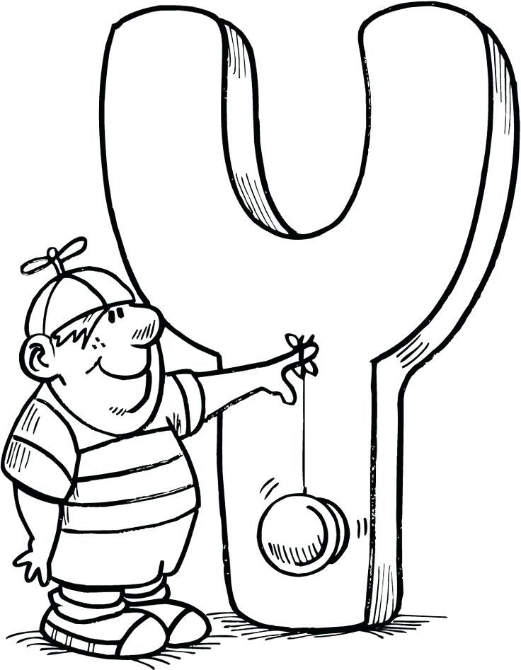 Letter Y Coloring Pages