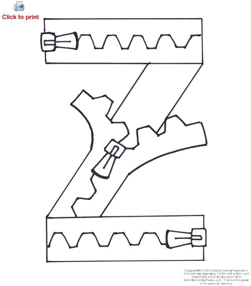 500x570 Letter Z Coloring Page Letter Z Activity Coloring Page Printable