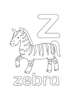 238x320 Letter Z Coloring Pages