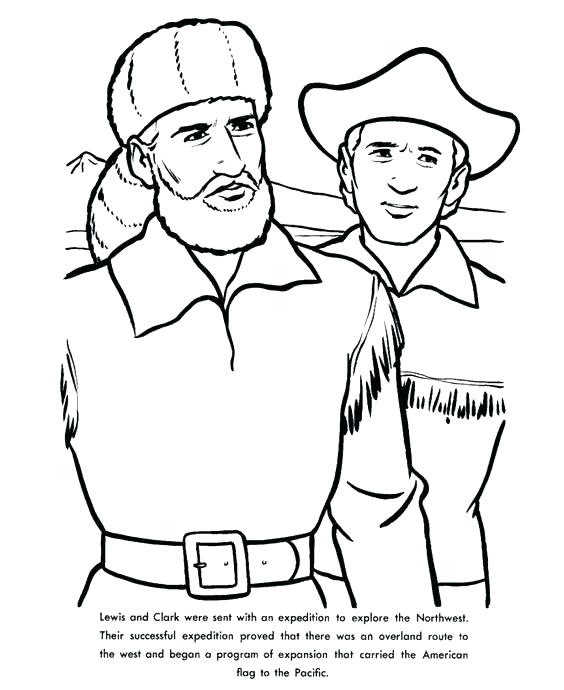 564x690 Sacagawea With Lewis And Clark Coloring Page Free Printable
