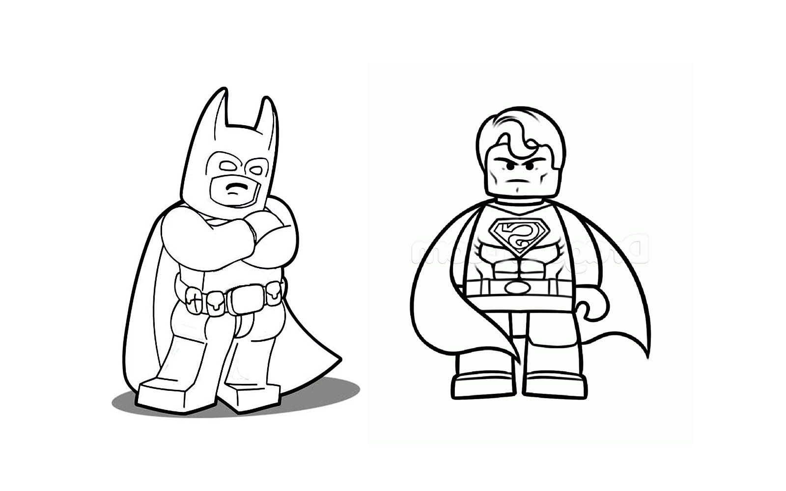 1600x1000 Lego Batman And Superman With Green Lantern Coloring Book