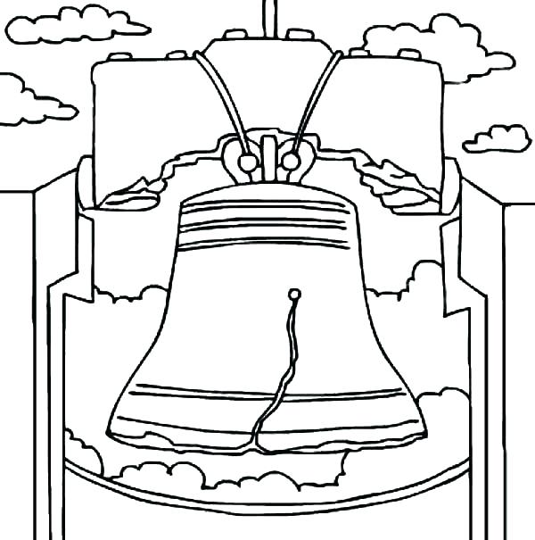 600x605 Bell Coloring Page Bell Coloring Pages Free Printable Bells Free