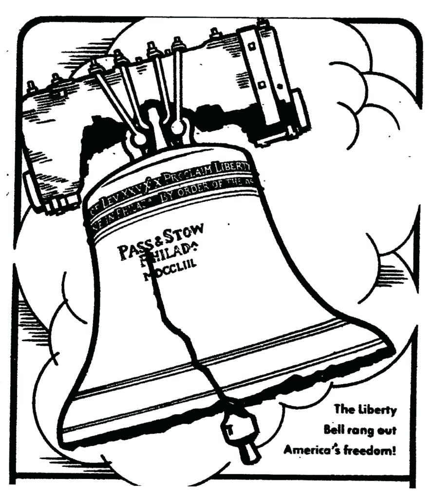 891x1024 Spotlight Liberty Bell Coloring Page