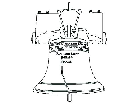 480x360 Bell Coloring Page Drawing Liberty Bell Coloring Pages Free