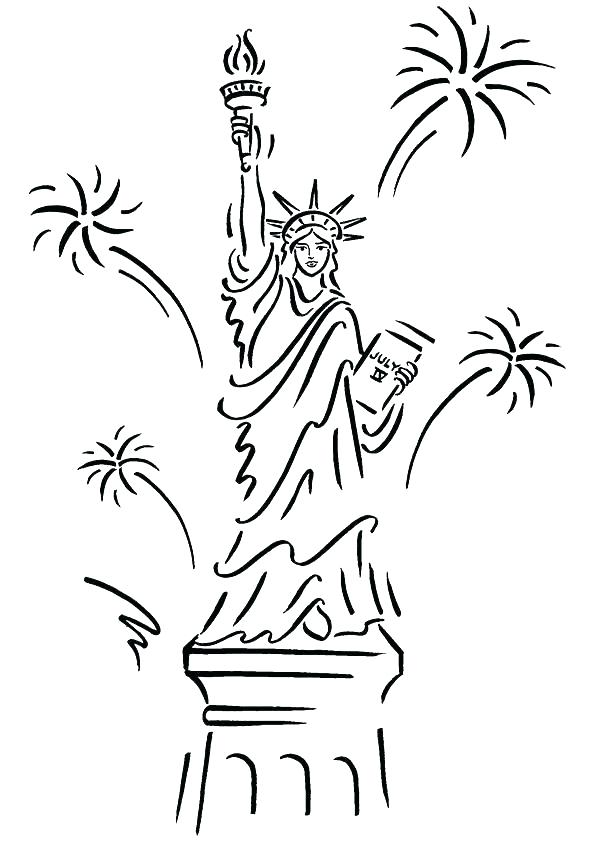 595x842 Statue Of Liberty Coloring Page Also Free Statue Of Liberty