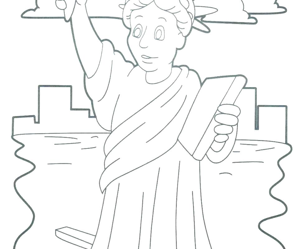 970x800 Lady Liberty Coloring Pages