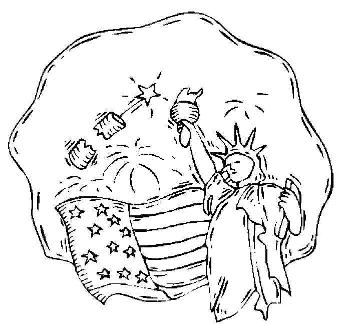 675x647 Fireworks Lady Liberty Coloring Page