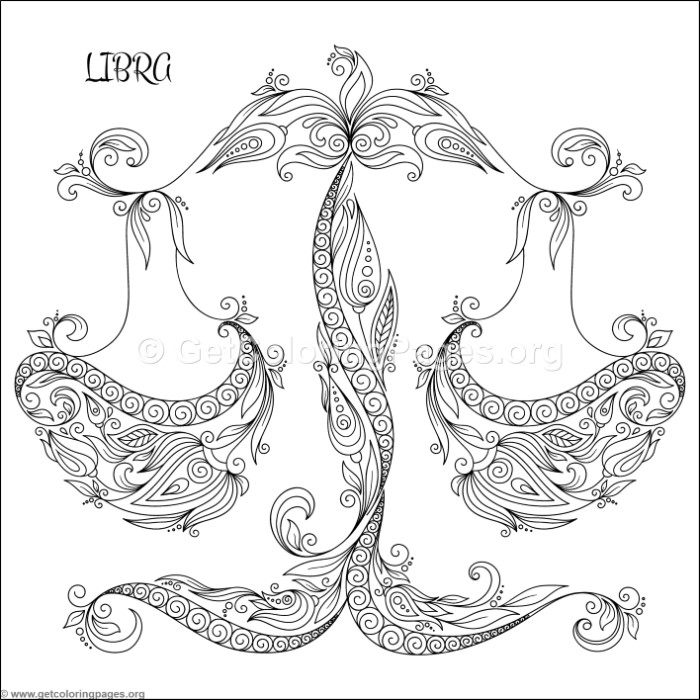 700x700 Zodiac Sign Libra Coloring Pages