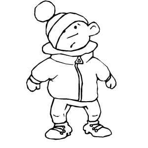 300x300 Boy Wearing Jacket Coloring Sheet