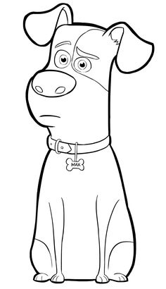 236x410 Print Buddy Is Relaxing Secret Life Of Pets Coloring Pages
