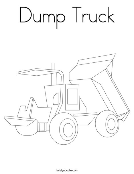 468x605 Dump Truck Coloring Page