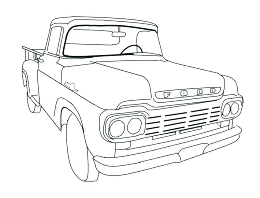 850x648 Ford Truck Coloring Pages Free Truck Coloring Pages Trucks