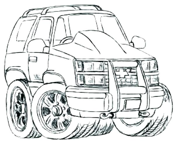 600x488 Images Of Trucks Coloring Pages Printable Lifted Chevrolet Truck