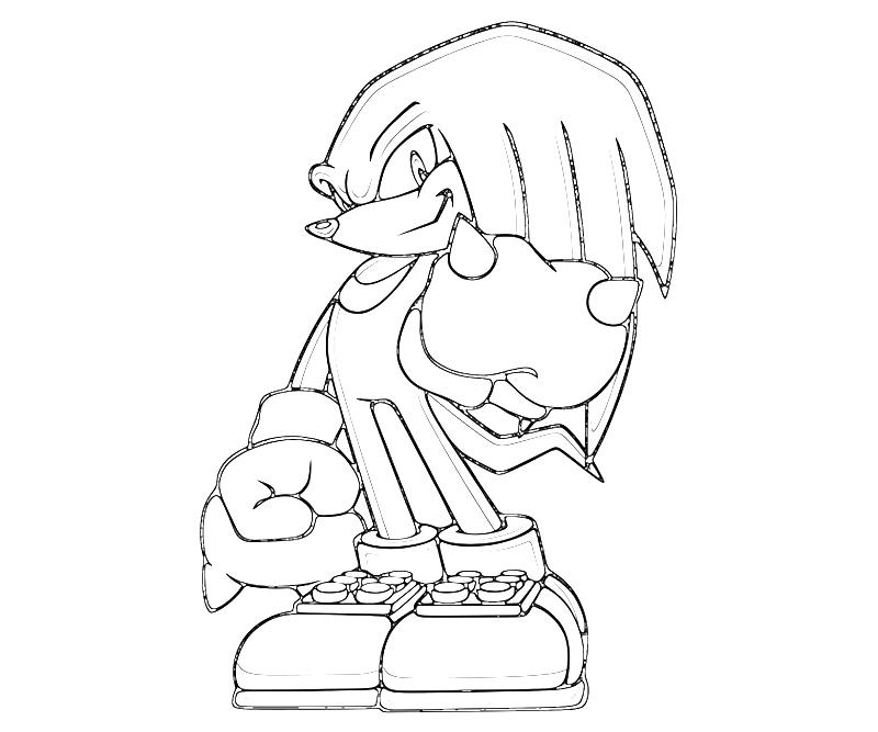 800x667 Knuckles The Echidna Coloring Pages