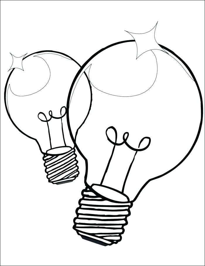 700x906 Light Bulb Coloring Page