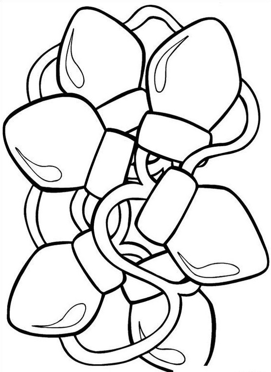 557x766 Christmas Lights Coloring Page Coloring Book