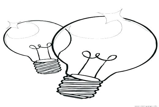 520x350 Christmas Lights Coloring Pages Light Coloring Page Bulb Coloring