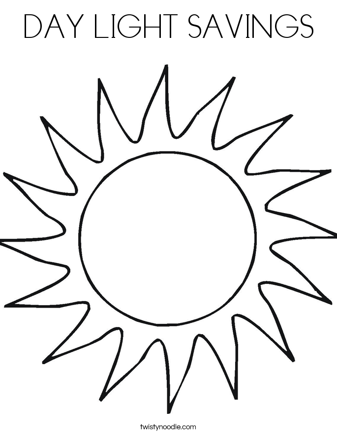 685x886 Day Light Savings Coloring Page