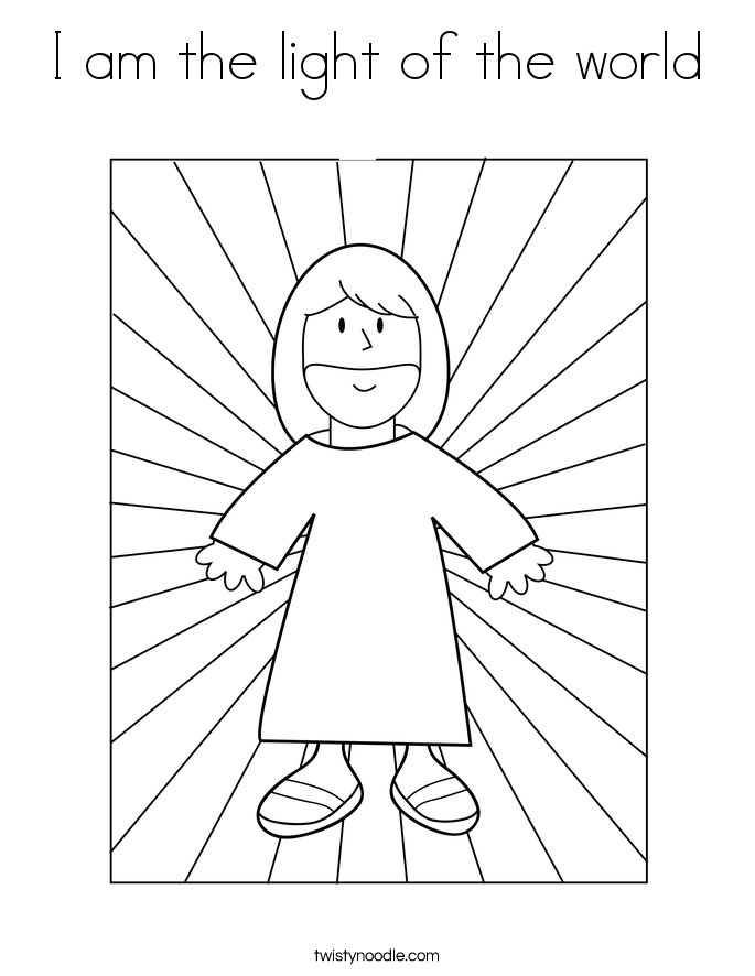 685x886 I Am The Light Of The World Coloring Page