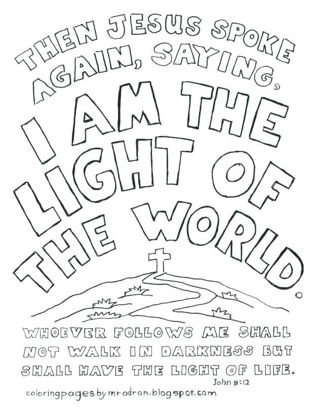 626x806 Jesus Is The Light Of The World Coloring Page Icontent