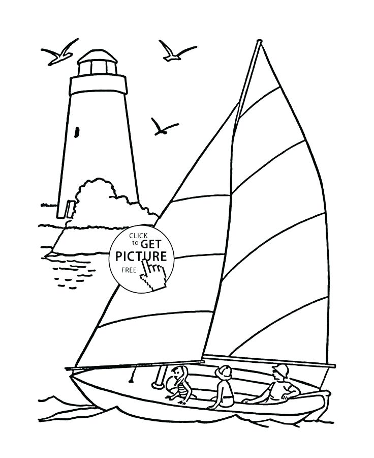 736x900 Lighthouse Coloring Page