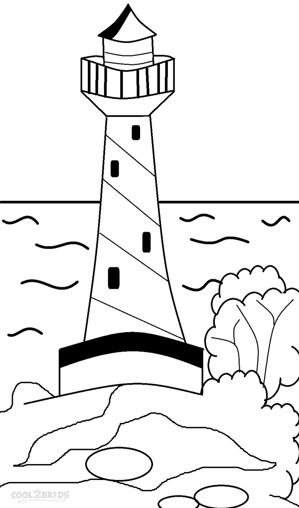 600x1017 Printable Lighthouse Coloring Pages For Kids