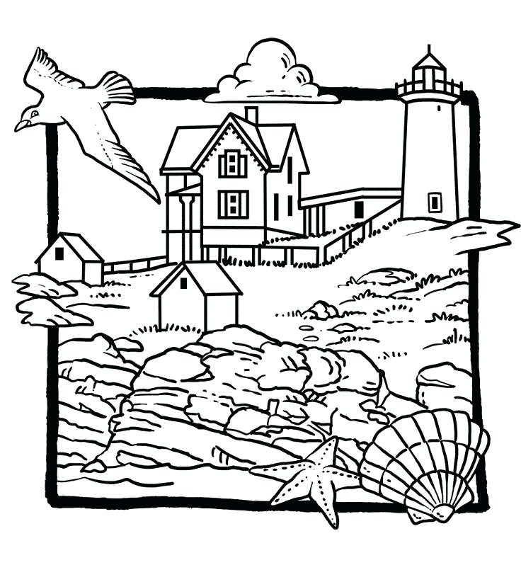 736x798 Lighthouse Coloring Pages Lighthouse Coloring Page Free Beach
