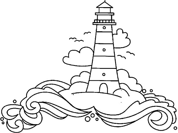 600x448 Lighthouse Printable Coloring Pages Crafts