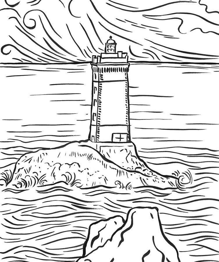 753x900 Terrific Printable Lighthouse Coloring Pages Free Kids Maine