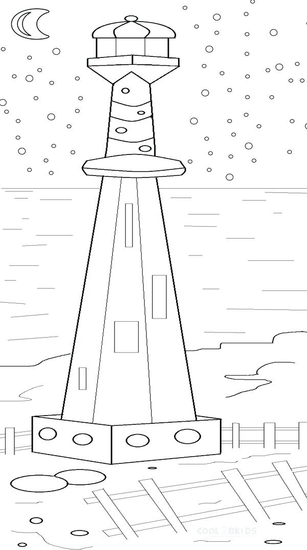 600x1072 Lighthouse Coloring Pages