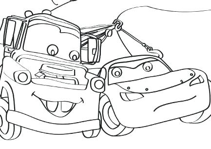433x305 Cars Lightning With Mater Coloring Page Free Cars