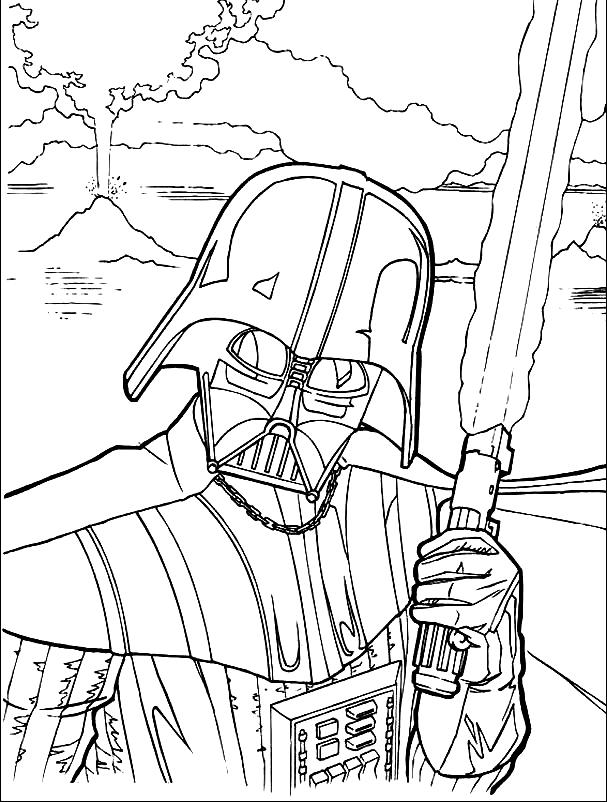 607x802 Star Wars Lightsaber Coloring Pages