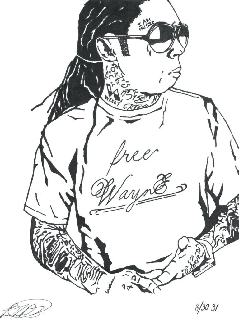 768x1024 Lil Wayne Coloring Pages