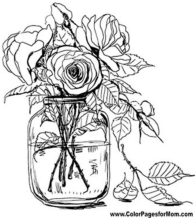 640x712 Popular Coloring Page Flowers Printable In Amusing Flower Coloring