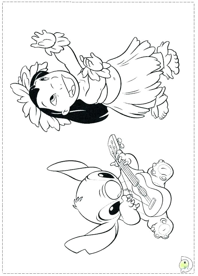 691x960 Lilo And Stitch Surfing Coloring Pages