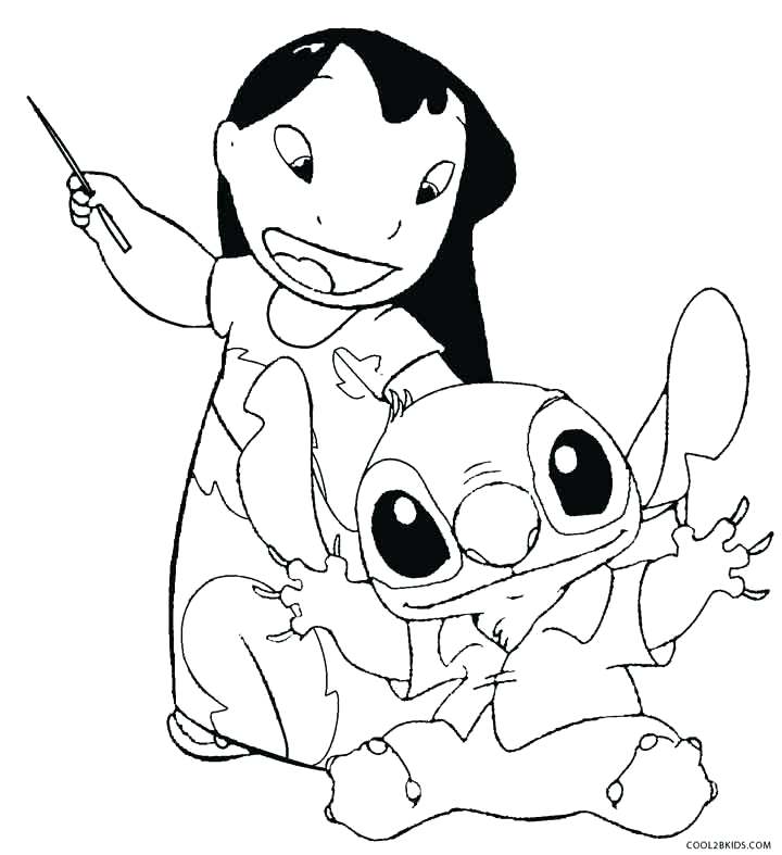 720x787 Lilo And Stitch Coloring Pages Printable For Kids Online Murs
