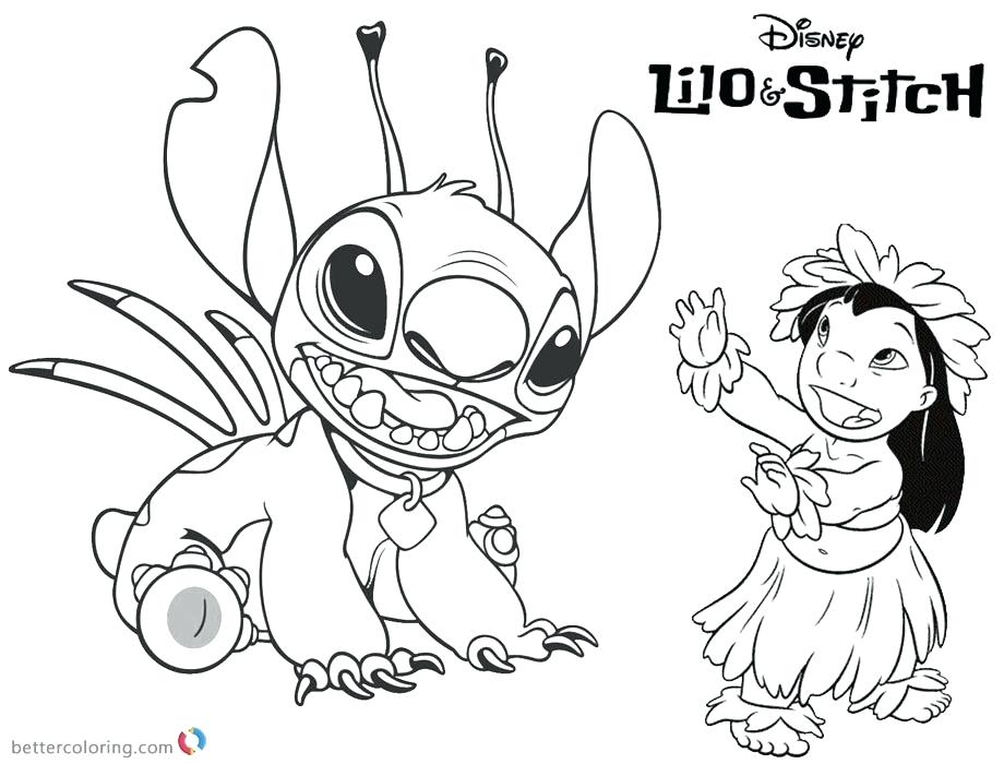 Lilo And Stitch Coloring Pages Online At Getdrawings 