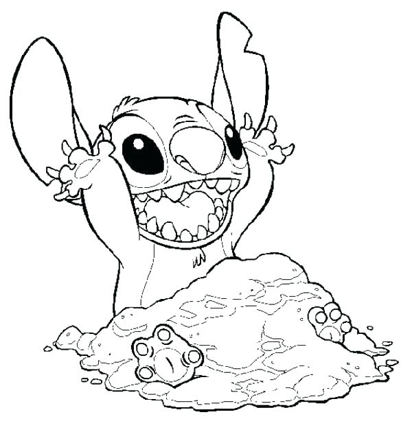 600x614 Lilo Stitch Colouring Pagesnd Coloring To Playing Sands