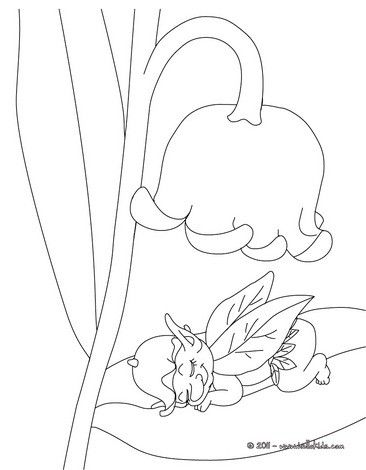 366x470 Lily Of The Valley And Fairy Coloring Page Perfect Coloring Sheet