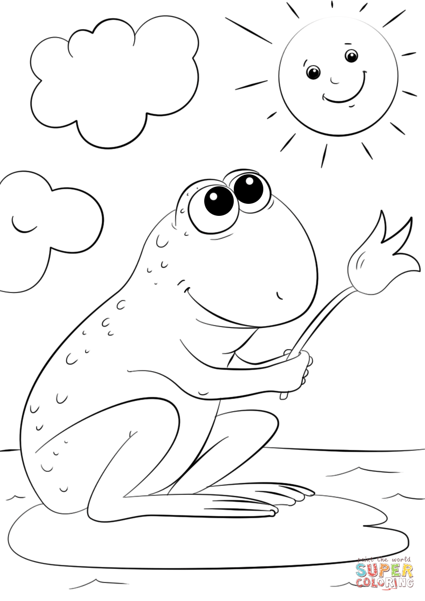849x1200 Fundamentals Frog And Lily Pad Coloring Pages Cartoon On Page Free