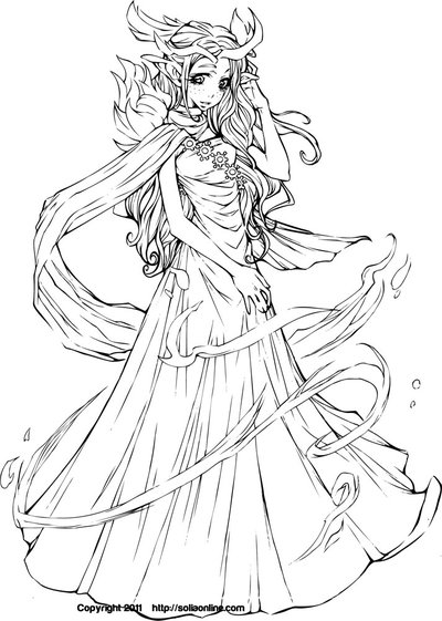 400x561 Coloring Page Kiwirose