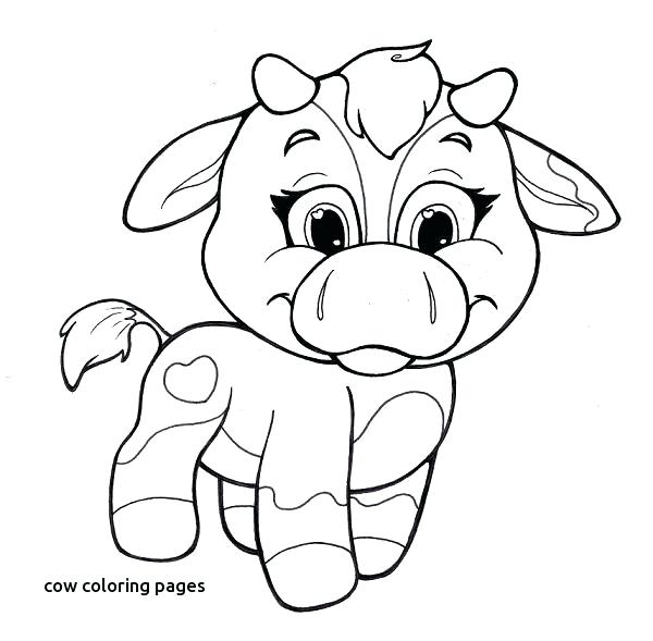 600x589 Coloring Pages For Kids Easter Cow Image Detail Page With Cute