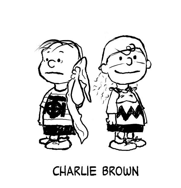 600x623 Charlie Brown And His Friend Linus Coloring Page Coloring Sun