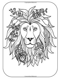 236x305 Free Coloring Page Coloring Adult Africa Lion Head Magnificient