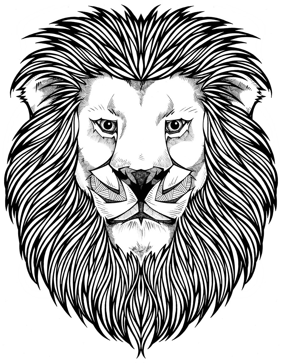 900x1155 Coloring Page Lion Tattoos Lions, Adult Coloring