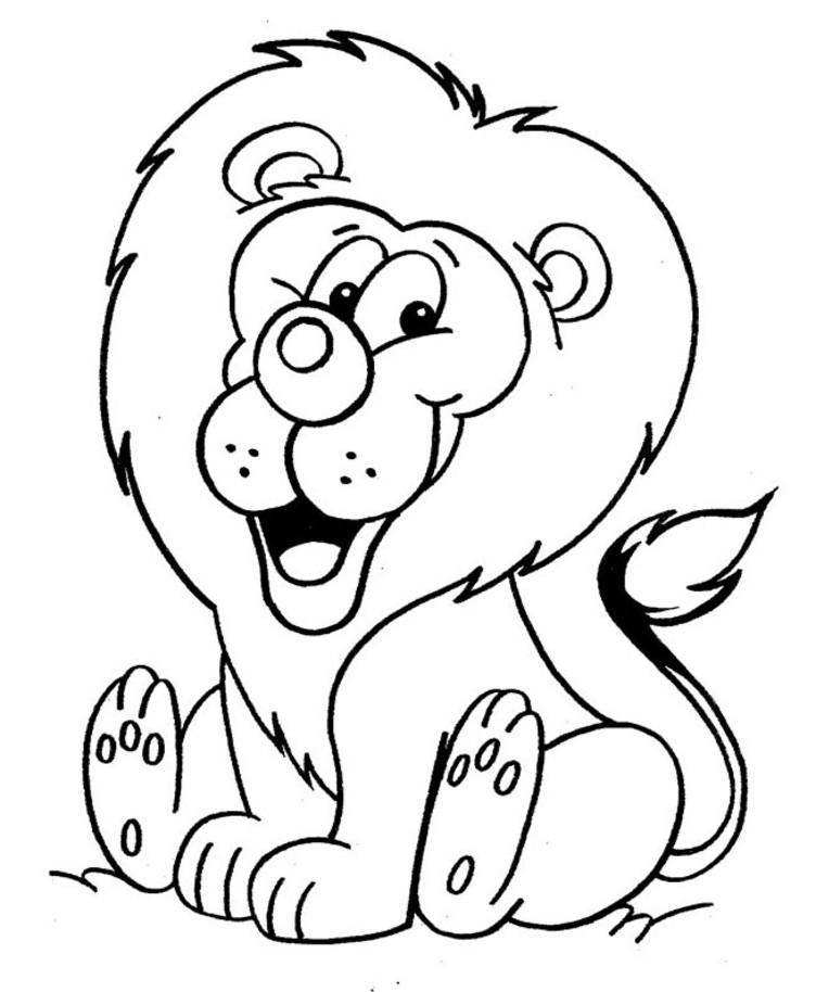 752x914 Lion Face Coloring Pages