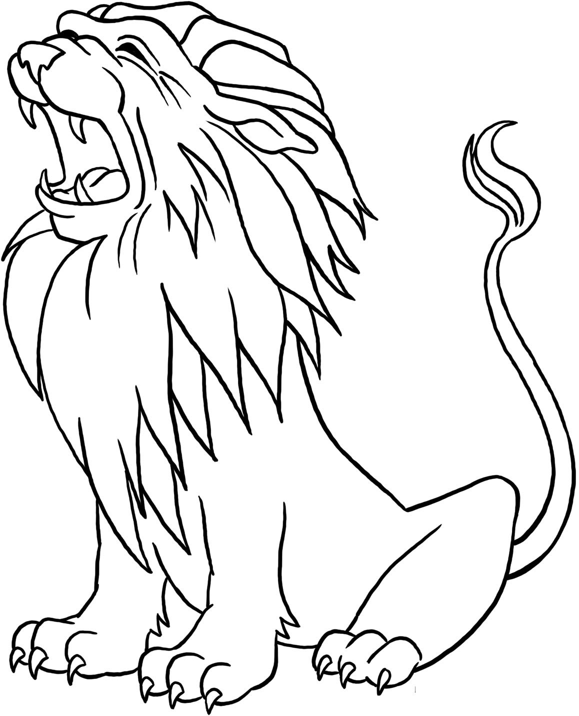 1158x1432 Best Roaring Lion Coloring Pages Free Printable