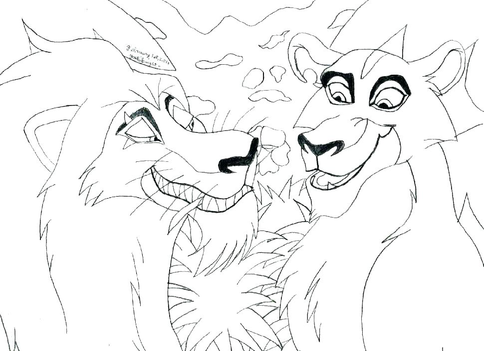 970x705 Coloring Pages To Print Lion King Page For Kids Lion Coloring